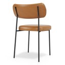 Ver imagem 2 de Kit 02 Cadeiras Sala de Jantar Lila Estofada com Encosto Couríssimo Whisky - Desk Design