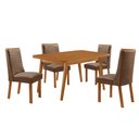 Ver imagem 1 de Mesa de Jantar Copper 120cm Tampo MDF Laminado Canto Copo com 4 Cadeiras Carolina