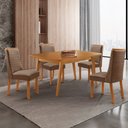 Ver imagem 4 de Mesa de Jantar Copper 120cm Tampo MDF Laminado Canto Copo com 4 Cadeiras Carolina