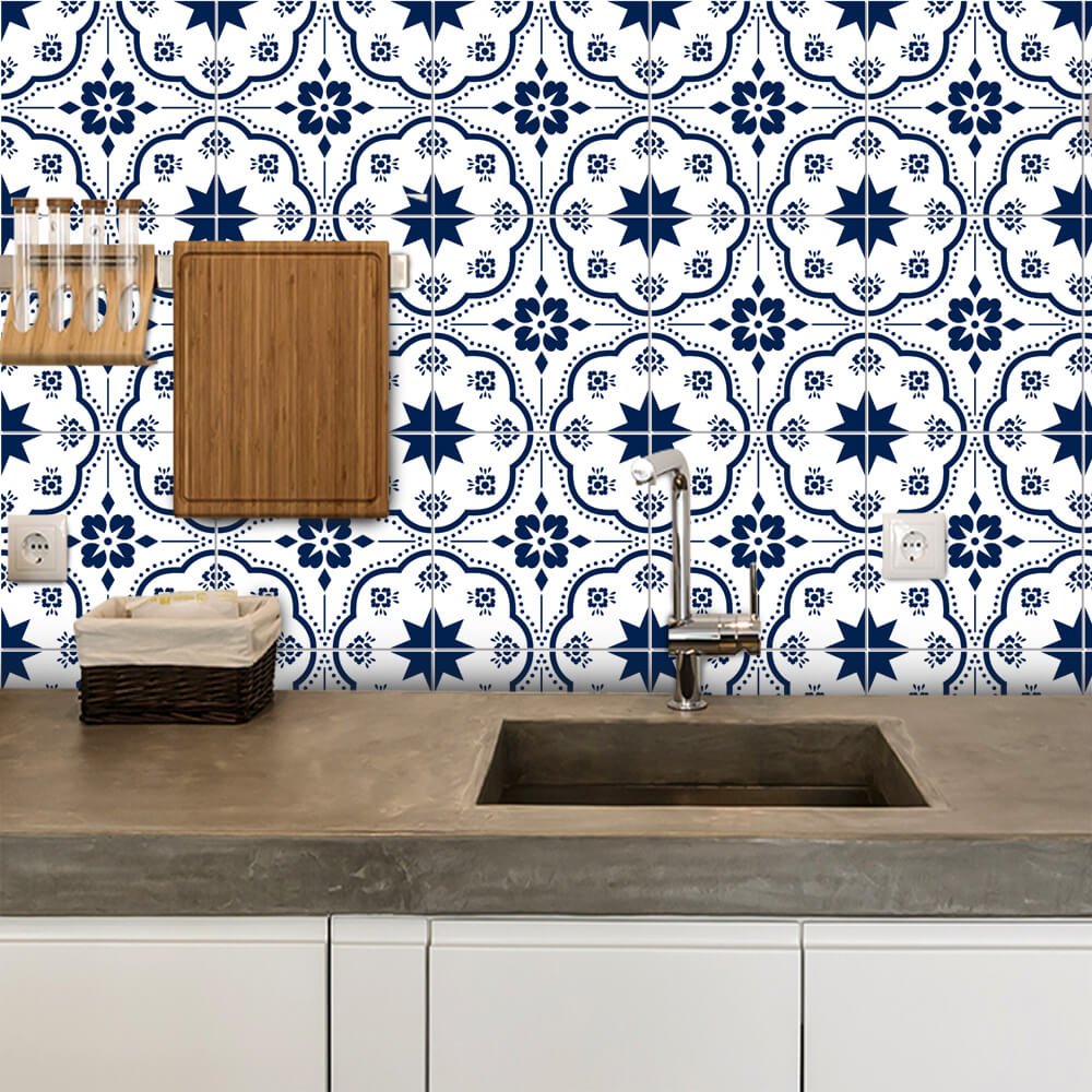 Adesivo de Azulejo Moroccan 14 Arte Destaque