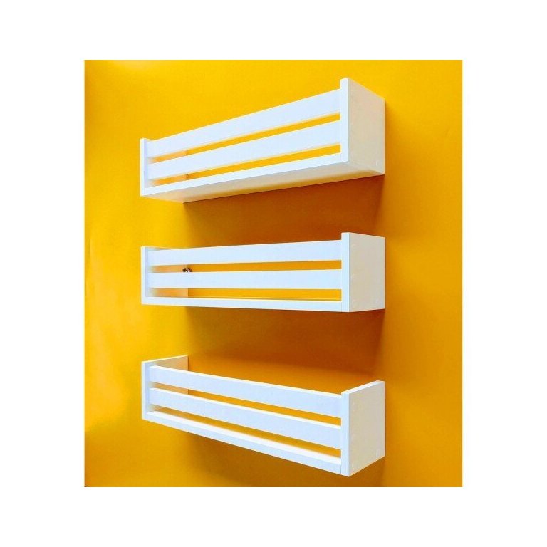 Nicho de Parede Porta Livros Infantis Prateleira Livreiro Organizador de Brinquedos MDF 3Un55cm