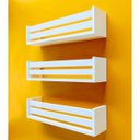 Ver imagem 1 de Nicho de Parede Porta Livros Infantis Prateleira Livreiro Organizador de Brinquedos MDF 3Un55cm