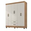 Ver imagem 2 de Guarda Roupa Domus Bella Casal 6 Portas Nature Off White