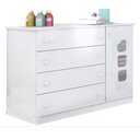 Ver imagem 4 de Quarto de Bebê Lívia com Berço Americano Lara Branco Brilho – Phoenix