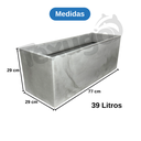 Ver imagem 2 de Vaso Floreira Jardineira Flat Polietileno 77x29x29cm Japi - Cimento Queimado