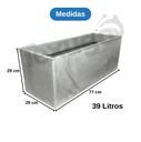 Ver imagem 2 de Vaso Floreira Jardineira Flat Polietileno 77x29x29cm Japi - Cimento Queimado