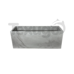 Vaso Floreira Jardineira Flat Polietileno 77x29x29cm Japi - Cimento Queimado - 3 Vaso Floreira Jardineira Flat Polietileno 77x29x29cm Japi - Cimento Queimado - 3