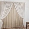 Cortina para Varão Simples Seda Amassada Voil Renascence 4 Metros - Avelã - 2