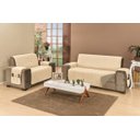 Ver imagem 2 de Protetor de Sofá Dupla Face Manu 2 e 3 Lugares King - Cáqui/Palha