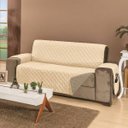 Ver imagem 4 de Protetor de Sofá Dupla Face Manu 2 e 3 Lugares King - Cáqui/Palha