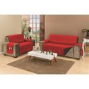 Ver imagem 2 de Protetor de Sofá Dupla Face Manu 2 e 3 Lugares King - Preto/Vermelho