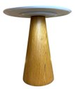 Ver imagem 2 de Mesa de Jantar Cone 60cm Base Madeira Freijó Tampo Laca Branca