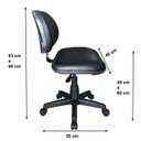 Ver imagem 2 de Cadeira Executiva Lisa Giratória sem Braços - Martiflex - Cor Preta - 31000