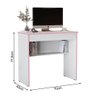 Mesa Escrivaninha Estudo Computador Notebook Vitória 2.0 Branco e Rosa - 4