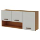 Ver imagem 4 de Armário Aéreo P/ Cozinha Essência C/ 3 Portas e 1 Nicho 120cm Freijo/white Laca - Genialflex