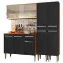 Ver imagem 3 de Armário de Cozinha Completa 169cm Rustic/Preto Emilly Fly Madesa 05