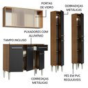Ver imagem 5 de Armário de Cozinha Completa 169cm Rustic/Preto Emilly Fly Madesa 05