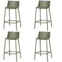 Ver imagem 1 de Kit 4 Banquetas Ipanema Alta Fratini 96 cm (altura) em Polipropileno Base em Aço Verde Aloe