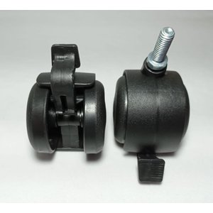 4 Rodízios Rd50 C/trava Cama Móveis Geral Rosca 5/16 Porcas