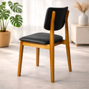 Ver imagem 3 de Cadeira Manuela - Mel com Courino Preto