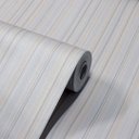 Ver imagem 1 de Papel de Parede Listras Finas Bege e Cinza Vinilico Lavável+Cola para Aplicação