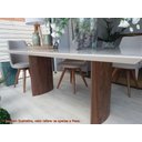 Ver imagem 2 de Mesa Jantar Disi Corda Acetinado com Nogueira 220cm - 49797