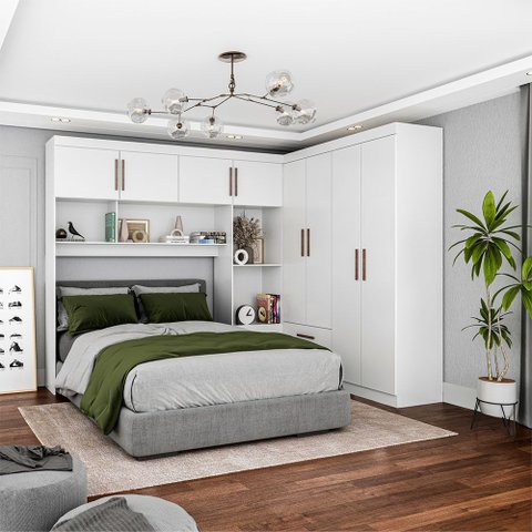 Guarda-roupa Casal Modulado 4 Portas Hercules 4 Portas 4 Gavetas Carioca Moveis