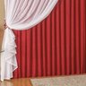 Cortina para Varão Simples Seda Amassada Voil Renascence 2 Metros - Vermelho - 2
