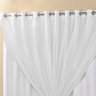 Cortina para Varão Simples Tecido Voil com Microfibra 3 Metros Lucia - Branco - 2