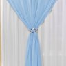 Cortina para Varão Simples Tecido Voil com Microfibra 2 Metros Lucia - Azul - 3