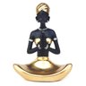 Decoração Yoga Africana Meditação em Resina Meditando Posição a Enfeite Rezando - 1