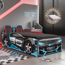 Ver imagem 3 de Bicama Infantil Carro Tornado Fun Preto Azul Pura Magia + Colchão Ortobom