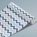 Ver imagem 3 de Papel de Parede Infantil - Chevron Tons Azul Arte Destaque 2 Metros