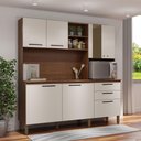 Ver imagem 3 de Armário de Cozinha Compacta 6 Portas e 3 Gavetas 182 Cm Megan Nogueira-off White - Pallazio