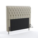 Ver imagem 2 de Kit Cabeceira Estofada Decorativa Cama Box Bellatrix 140 Casal e Calçadeira Sagitarius Couro Artific