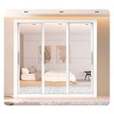 Ver imagem 2 de Guarda Roupa Casal Grande 3 Portas com Espelho Branco Glass