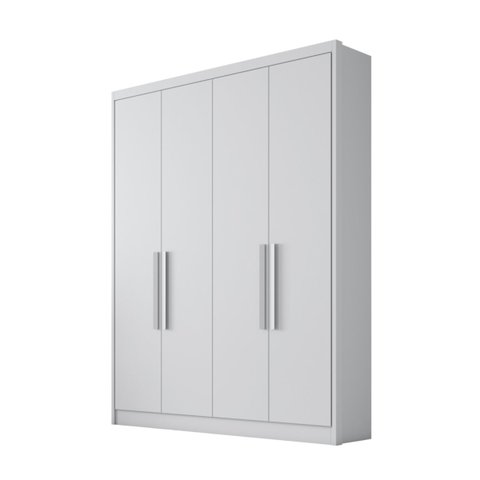 Guarda Roupa Solteiro 4 Portas 3 Gavetas Sevilha - Novo Horizonte: Branco