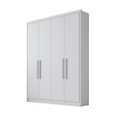 Ver imagem 1 de Guarda Roupa Solteiro 4 Portas 3 Gavetas Sevilha - Novo Horizonte: Branco