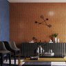 Painel Ripado Modular 10mx10cm (1m²) Bronze Autocolante Linha Urban meu rodapé - 1