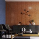 Ver imagem 1 de Painel Ripado Modular 10mx10cm (1m²) Bronze Autocolante Linha Urban meu rodapé