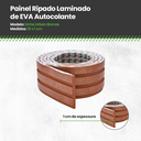 Ver imagem 4 de Painel Ripado Modular 10mx10cm (1m²) Bronze Autocolante Linha Urban meu rodapé