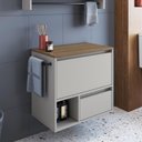 Ver imagem 2 de Gabinete para Banheiro 01 Porta 01 Gaveta 60cm Mel Arenas Proddy