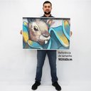 Ver imagem 2 de Quadro Decorativo Caixa Alta com Vidro Arte de Rua TaColado Moldura Branca 90 x 60cm