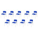 Ver imagem 2 de Kit 9 Cadeira Iso Infantil Creche, Escola Base Branco Azul
