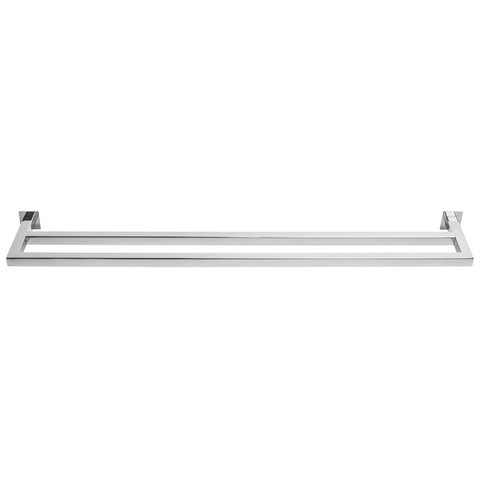 Porta Toalha de Banho Duplo Inox Polido Loja da Indústria