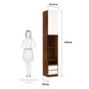 Ver imagem 2 de Mesa de Cabeceira Direito 1 Porta 2 Gavetas Prime Plus Luciane Móveis