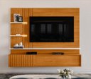 Ver imagem 4 de Home Bancada Suspensa Atena com 3 Portas Deslizantes Cinamomo Off White Madetec