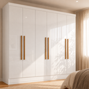 Ver imagem 1 de Guarda Roupa Casal 6 Portas 2 Gavetas Lyon Yescasa Branco/Neve