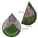 Ver imagem 2 de Cadeira Balanço Ninho Suspenso Gota Tramado C- Almofada Impermeável Acesse Móveis Tabaco-verde