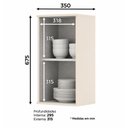 Ver imagem 3 de Armário Aéreo 1 Porta 35cm Connect Off White - Móveis Henn